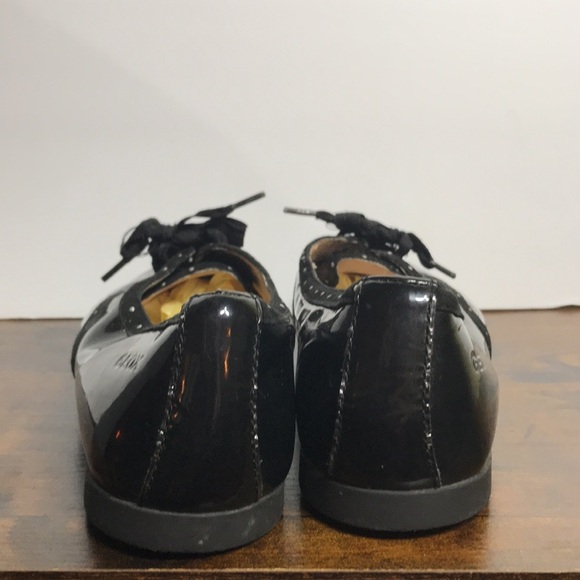 Geox Womens Black Patent Leather Lace up Dance Shoes size 39 US 9 - Picture 4 of 13